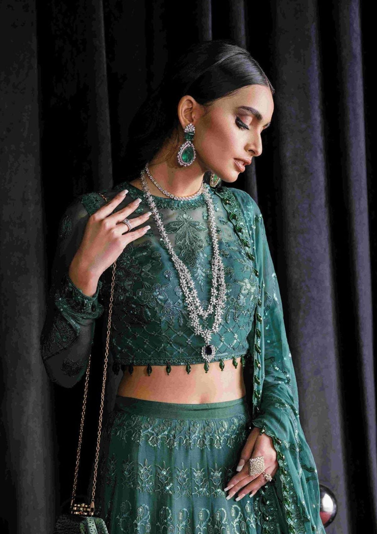 Imperial Ivy - Scarlet - Festive Collection 2023 - Shahana Collection UK