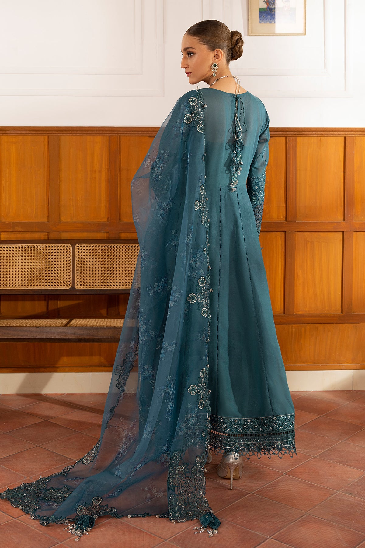 Shop Now, D02 - Embroidered Swiss Lawn 2023 - Baroque - Shahana Collection UK - Wedding and Bridal Party Dresses