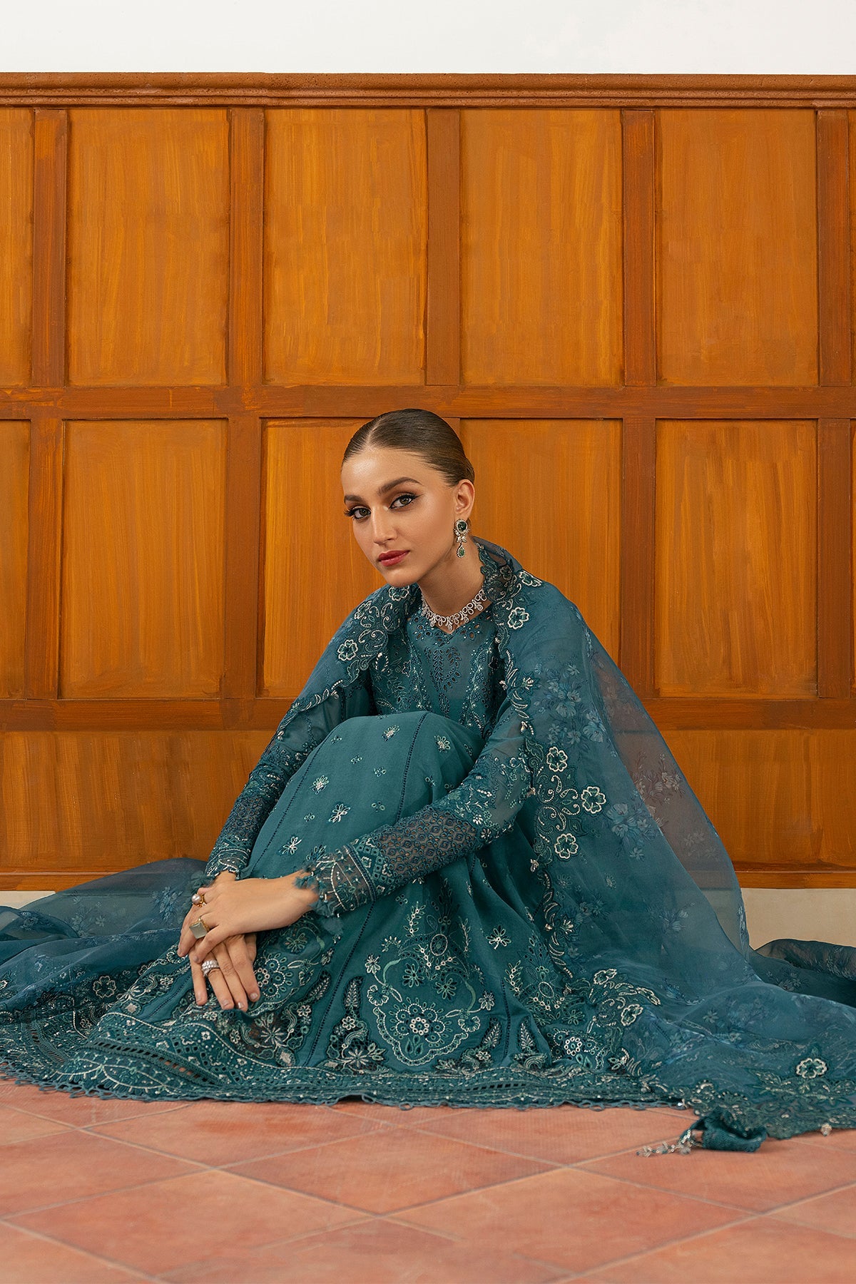 Shop Now, D02 - Embroidered Swiss Lawn 2023 - Baroque - Shahana Collection UK - Wedding and Bridal Party Dresses