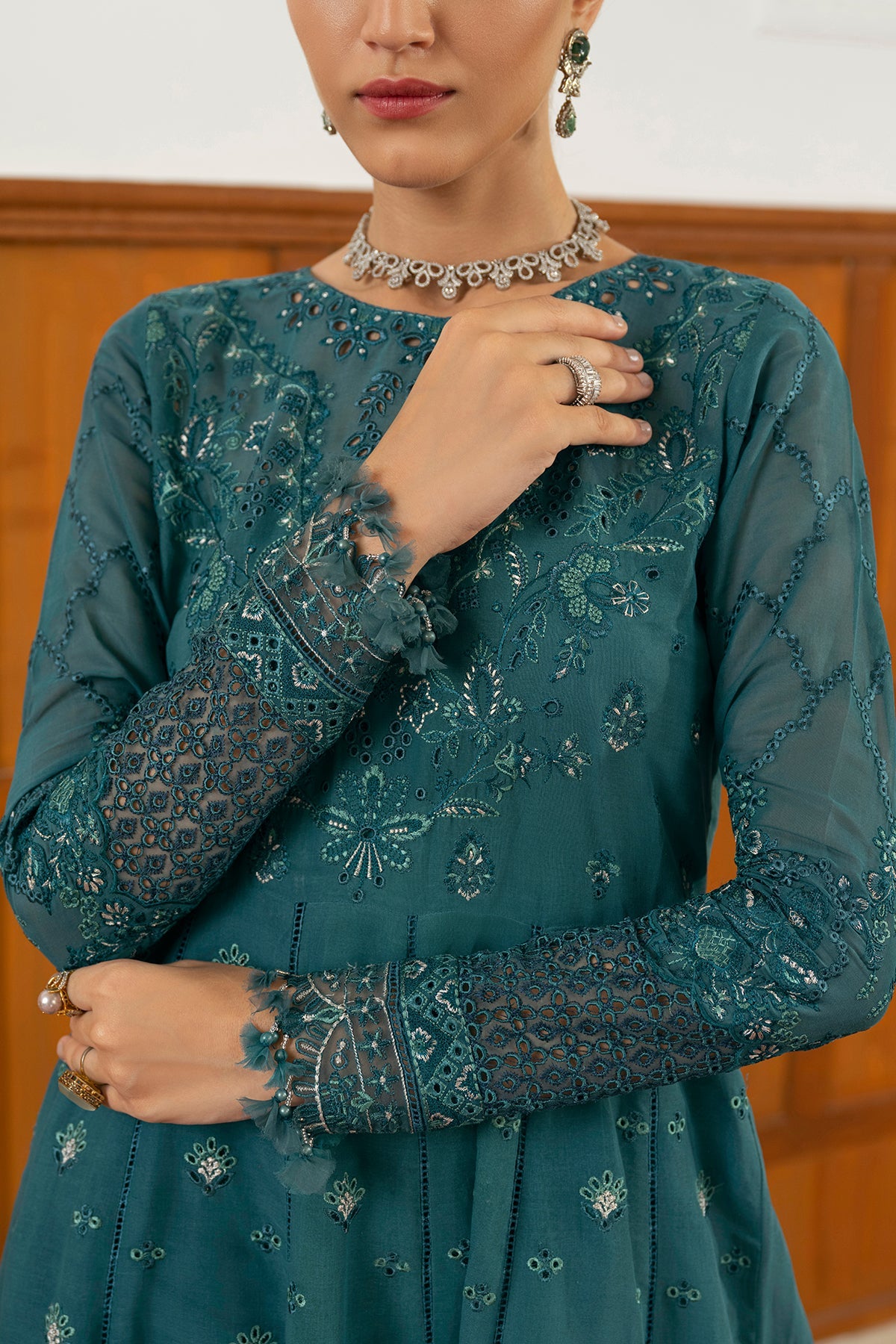 Shop Now, D02 - Embroidered Swiss Lawn 2023 - Baroque - Shahana Collection UK - Wedding and Bridal Party Dresses