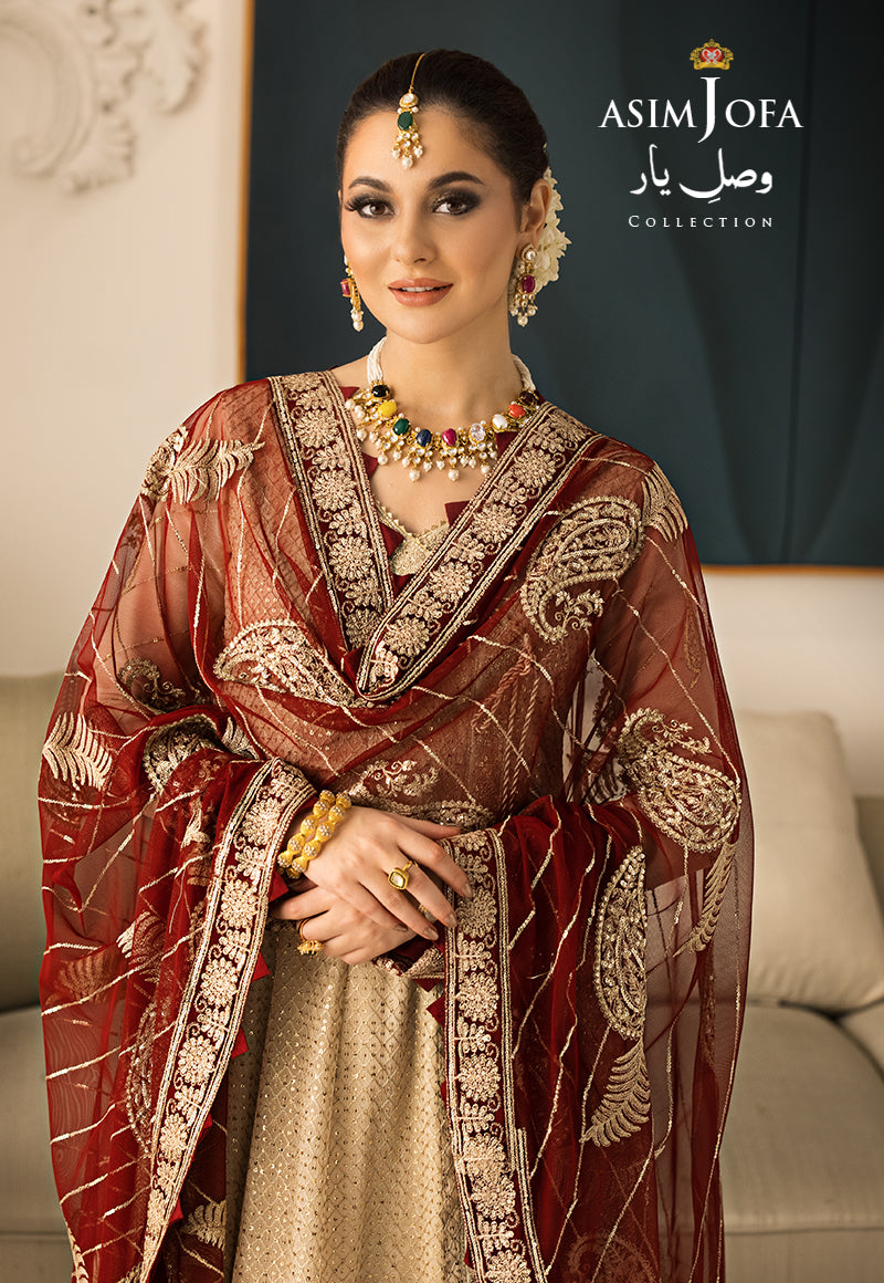 Buy Now, AJVY- 07 - Vasl e yar - Formals 2023 - Asim Jofa - Wedding and Bridal Party Dresses - Shahana Collection UK - Asim Jofa in GCC - UAE fashion