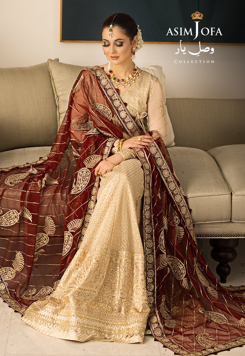 Buy Now, AJVY- 07 - Vasl e yar - Formals 2023 - Asim Jofa - Wedding and Bridal Party Dresses - Shahana Collection UK - Asim Jofa in GCC - UAE fashion