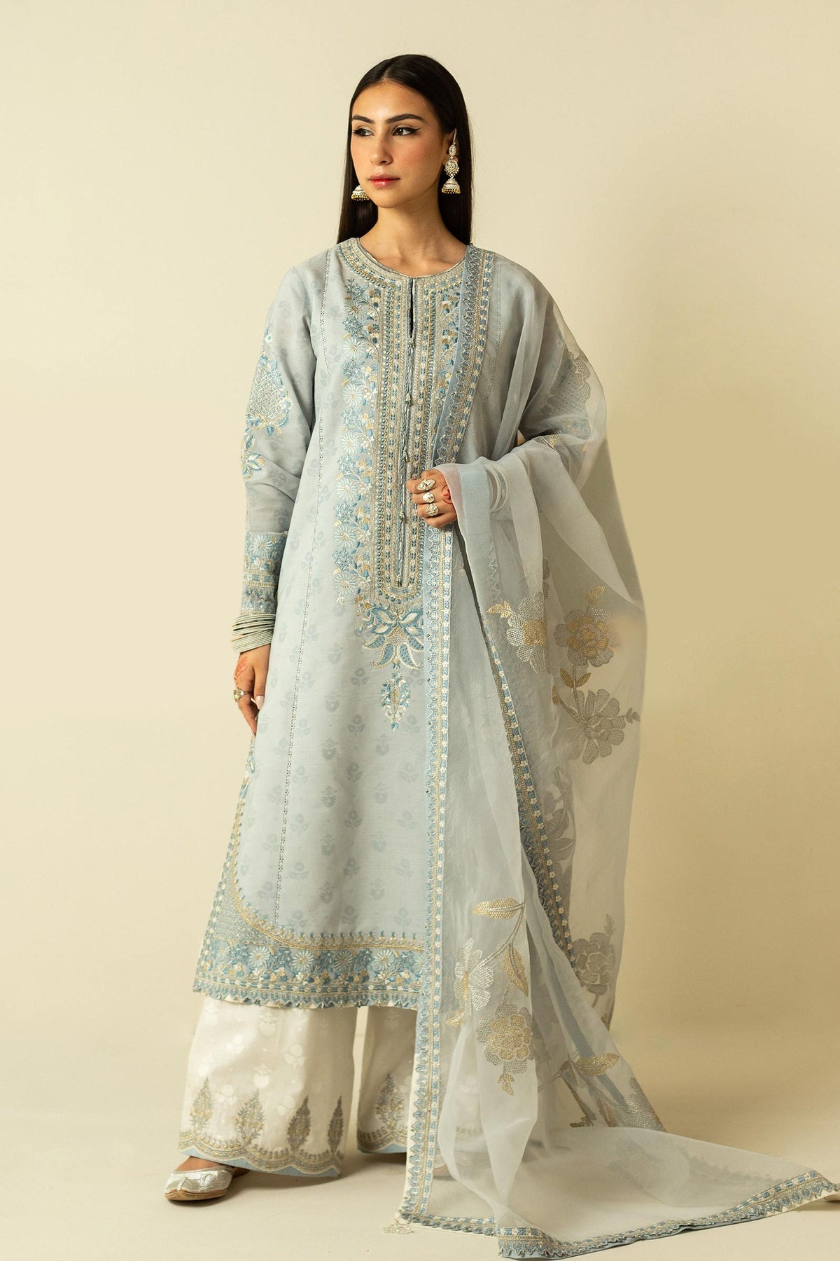 Shop Now, D01 - Summer Lawn Vol 2 - Zara Shahjahan - Shahana Collection UK - Wedding and Bridal Party Dresses - Eid Edit 2023