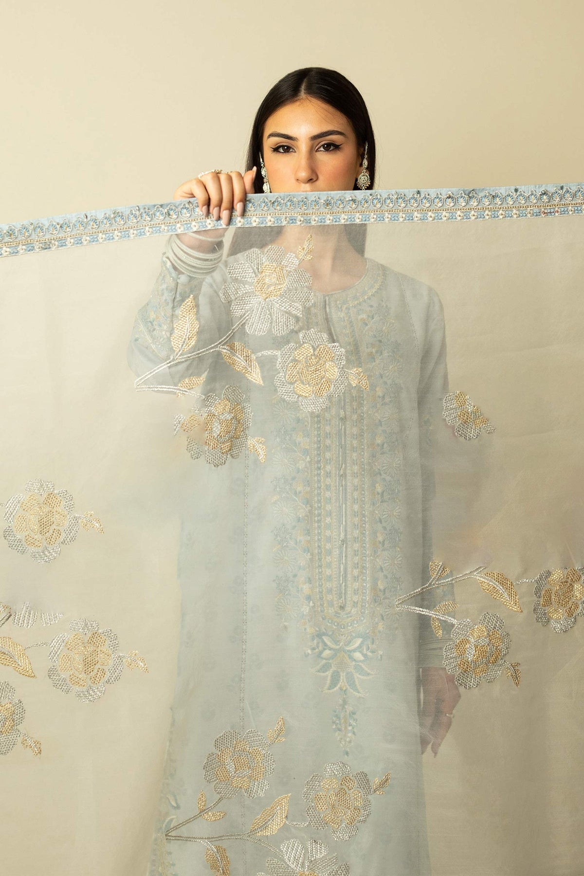 Shop Now, D01 - Summer Lawn Vol 2 - Zara Shahjahan - Shahana Collection UK - Wedding and Bridal Party Dresses - Eid Edit 2023