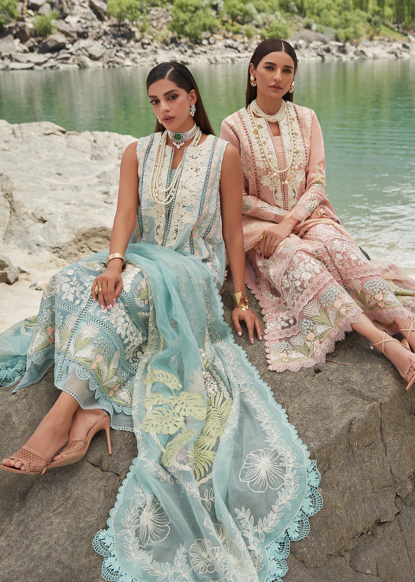 Shop Now, Chikkankari Affair D2A - Luxe Lawn by Saira Shakira 2023 - Crimson - Shahana Collection UK - Wedding and Bridal Party Dresses - Eid Edit 2023