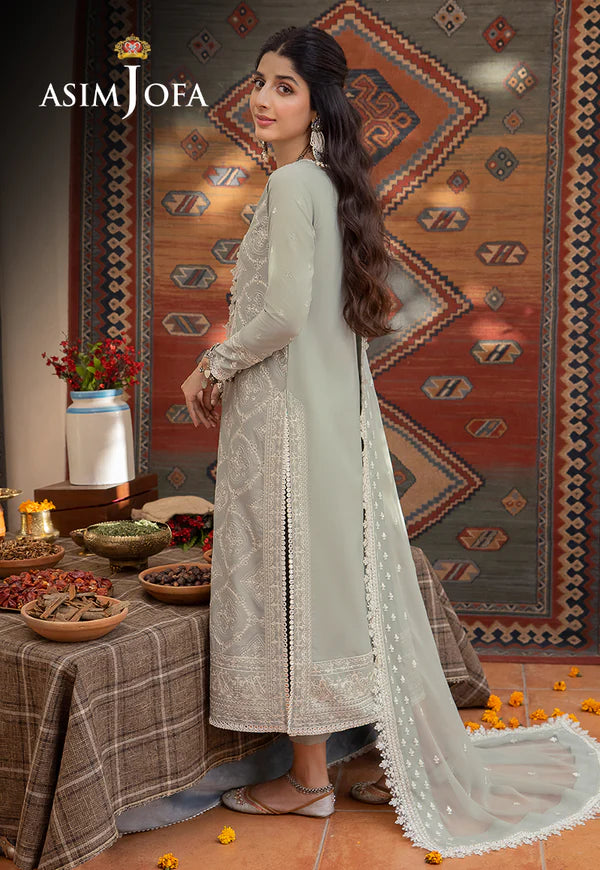Buy Now- D#20 Silk Lawn - Shadow Work Collection 2023 - Shahana Collection UK - Asim Jofa - Wedding and Bridal party dresses