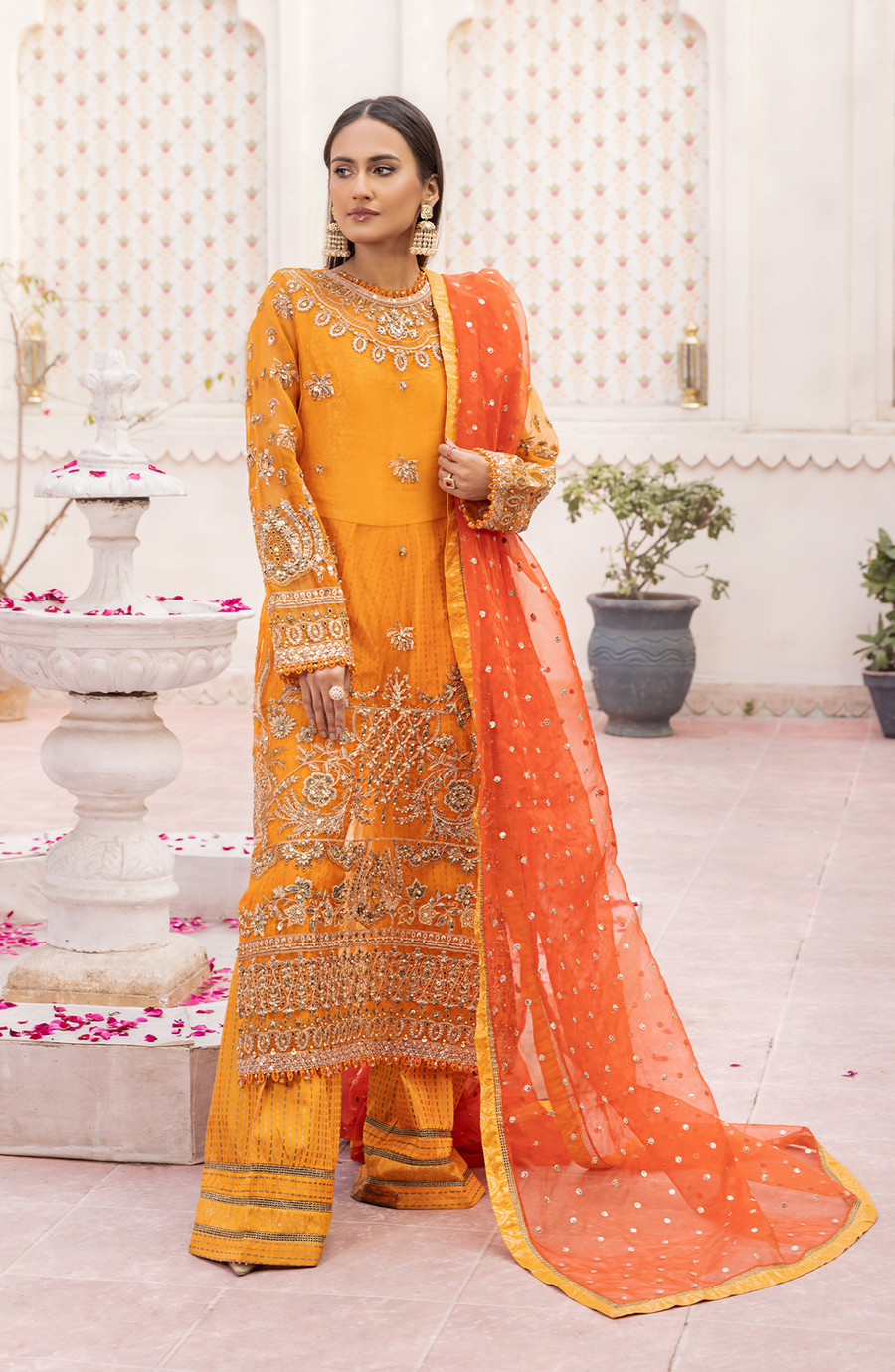 Utsav - MORANGE - Premium Chiffon Collection 2023 - Shahana Collection UK