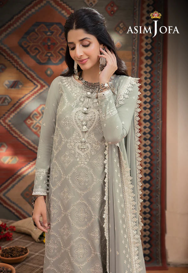 Buy Now- D#20 Silk Lawn - Shadow Work Collection 2023 - Shahana Collection UK - Asim Jofa - Wedding and Bridal party dresses