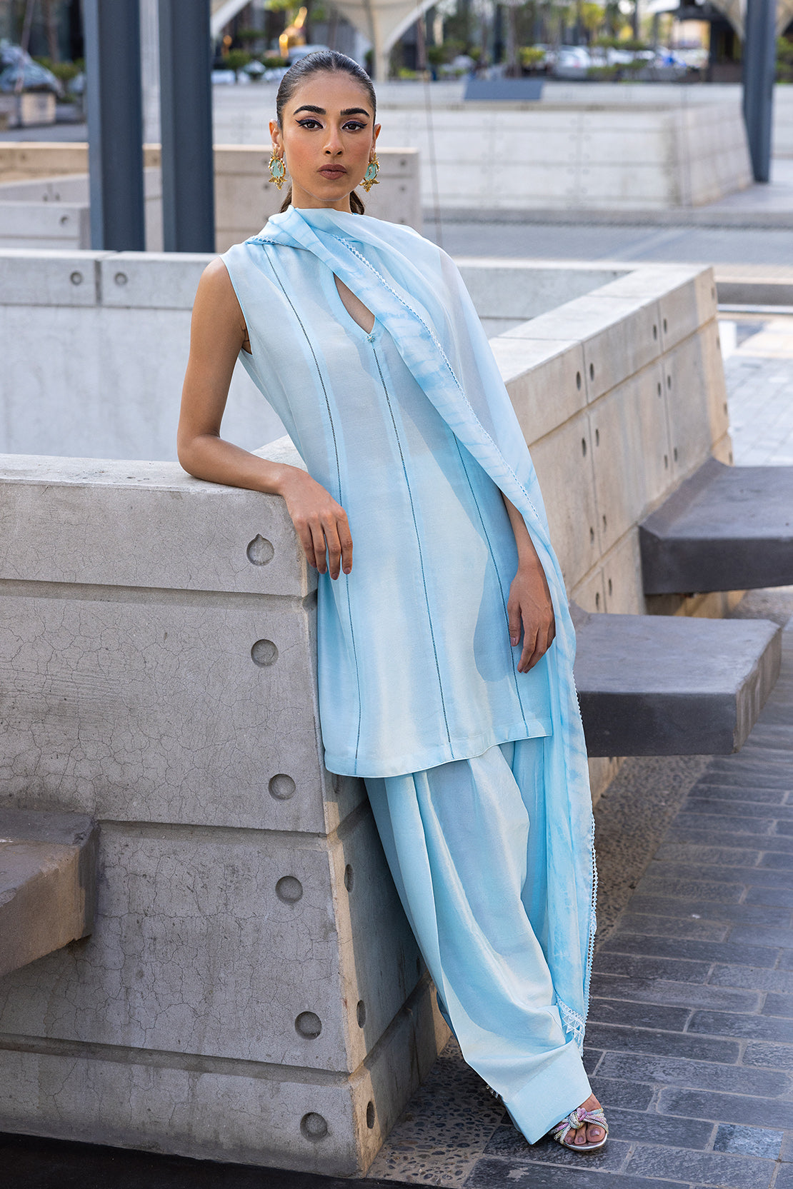 Buy Now - Powder Blue - Ayesha Shoaib Malik - Essentials - Shahana Collection UK - Wedding and Bridal Party Dresses - Shahana UK