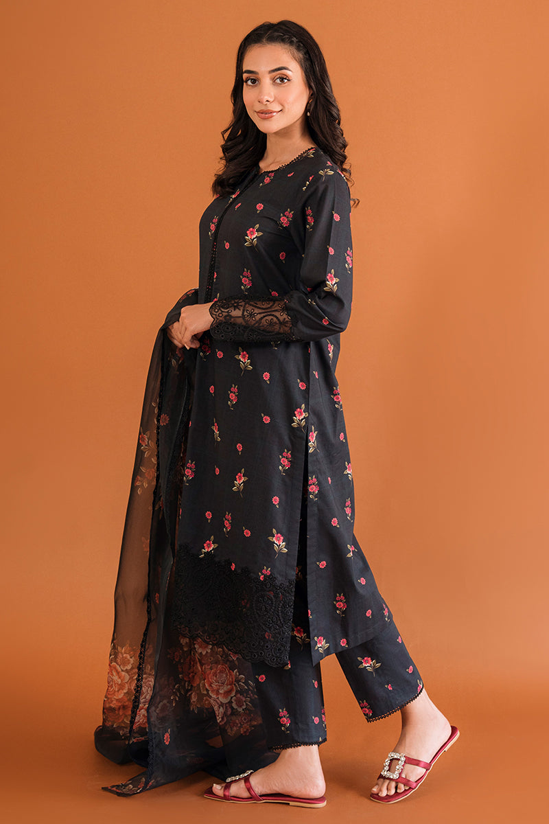 Buy Now - Raven Carnation - Petals and Prints - Lawn Collection 2023 - Cross Stitch - Shahana Collection UK - Wedding and Bridal Party Dresses