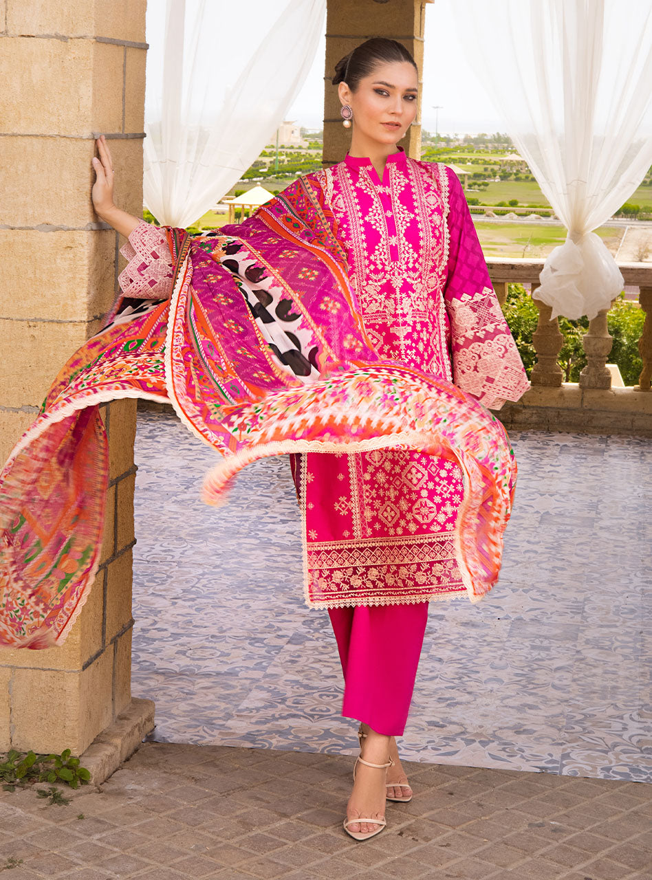 Buy Now, 3B GUL-MOHAR - Luxury Eid Lawn by Zainab Chottani 2023 - Shahana Collection UK - Zainab Chottani in UK