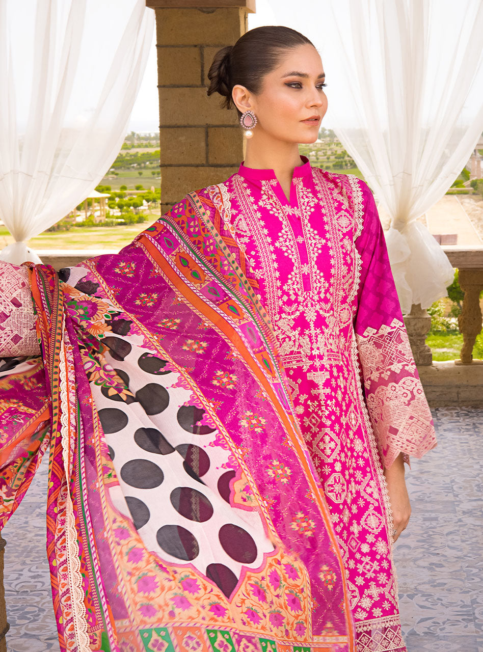 Buy Now, 3B GUL-MOHAR - Luxury Eid Lawn by Zainab Chottani 2023 - Shahana Collection UK - Zainab Chottani in UK