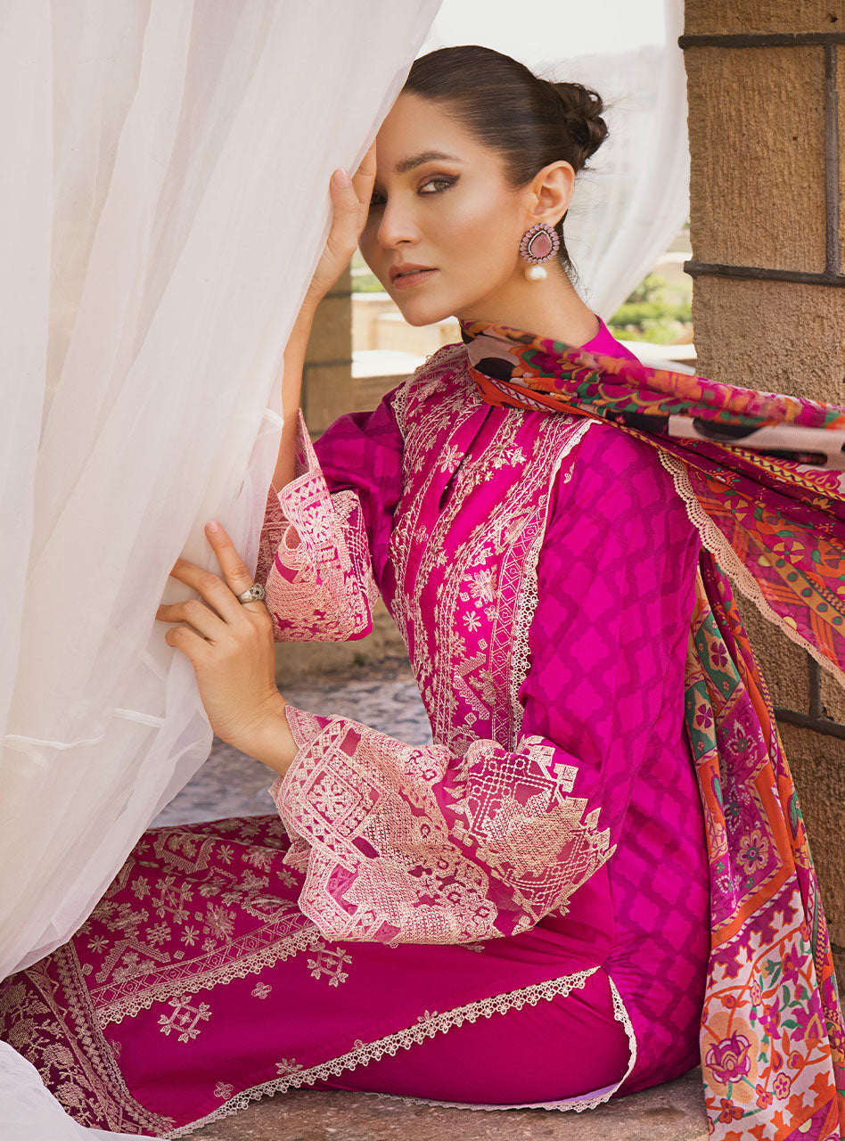 Buy Now, 3B GUL-MOHAR - Luxury Eid Lawn by Zainab Chottani 2023 - Shahana Collection UK - Zainab Chottani in UK