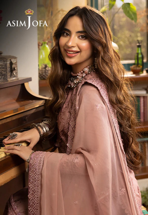 Buy Now- D#01 Silk Lawn - Shadow Work Collection 2023 - Shahana Collection UK - Asim Jofa - Wedding and Bridal party dresses