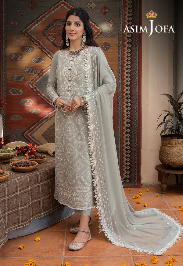 Buy Now- D#20 Silk Lawn - Shadow Work Collection 2023 - Shahana Collection UK - Asim Jofa - Wedding and Bridal party dresses