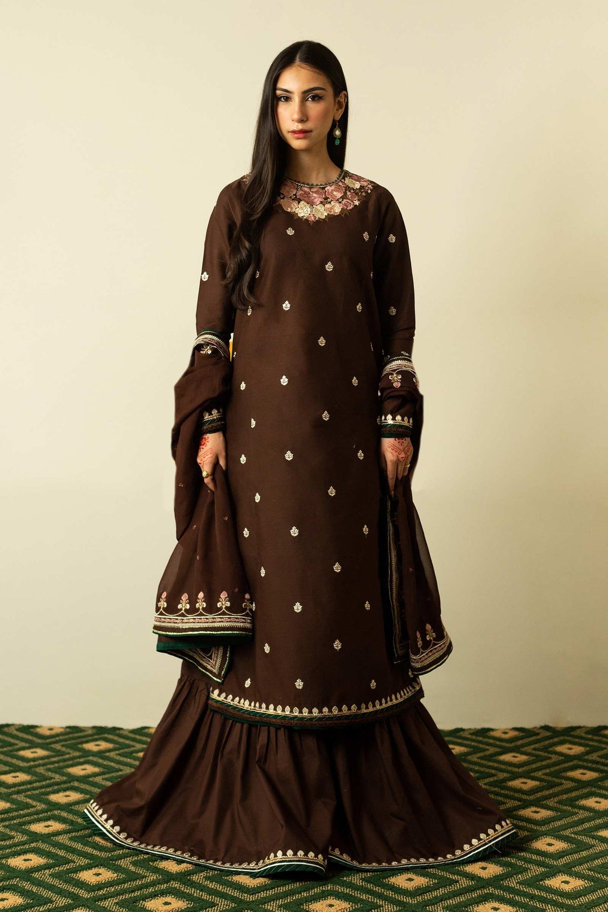 Shop Now, D04 - Summer Lawn Vol 2 - Zara Shahjahan - Shahana Collection UK - Wedding and Bridal Party Dresses - Eid Edit 2023