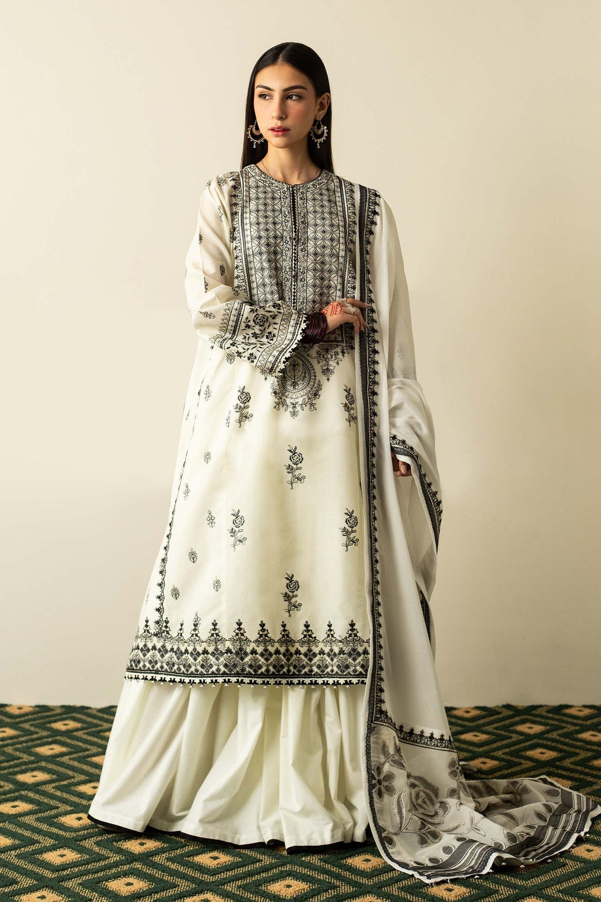 Shop Now, D05 - Summer Lawn Vol 2 - Zara Shahjahan - Shahana Collection UK - Wedding and Bridal Party Dresses - Eid Edit 2023