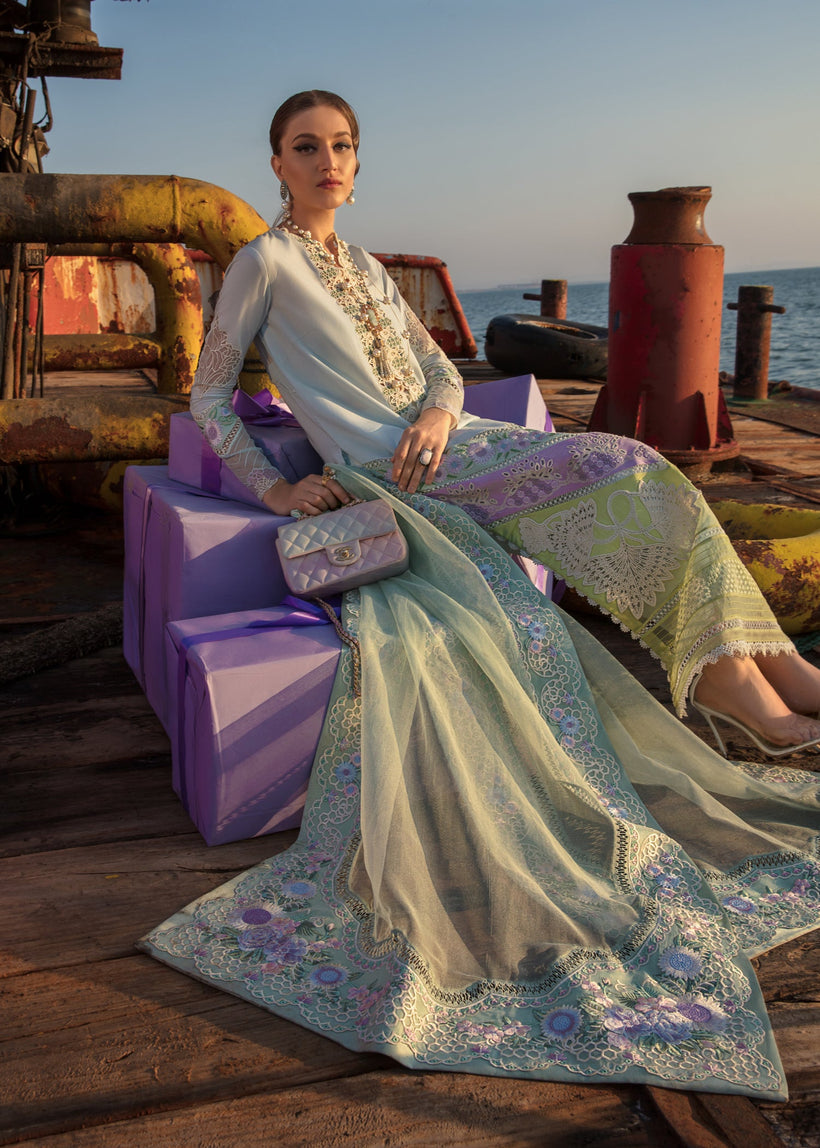 Buy Now, Summer Medley - 6B - Crimson Luxury Lawn 2023 - Saira Shakira - Shahana Collection UK - Wedding and Bridal Party Dresses