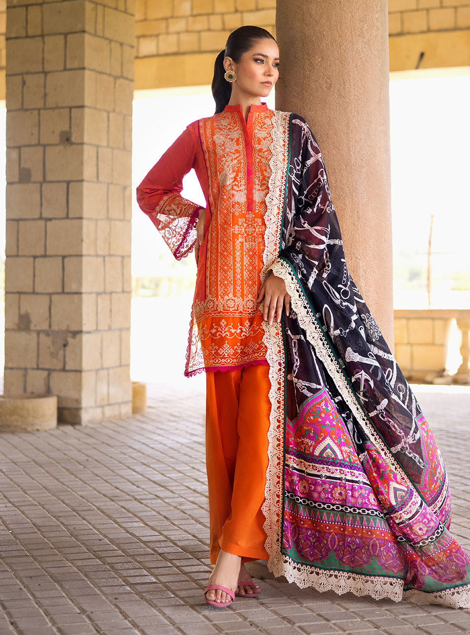 Buy Now, 7B MEHR-e-NAZ- Luxury Eid Lawn by Zainab Chottani 2023 - Shahana Collection UK - Zainab Chottani in UK