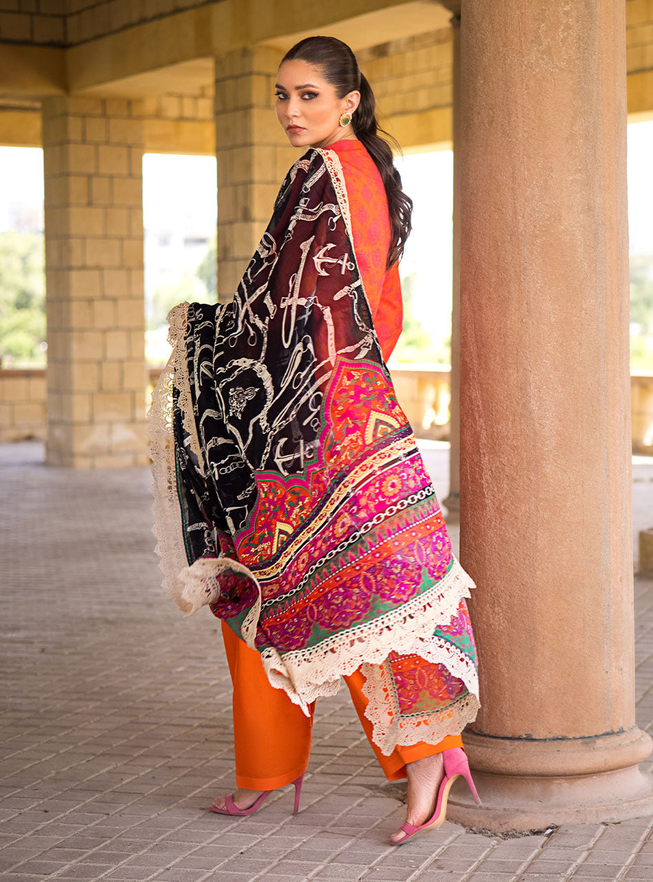 Buy Now, 7B MEHR-e-NAZ- Luxury Eid Lawn by Zainab Chottani 2023 - Shahana Collection UK - Zainab Chottani in UK