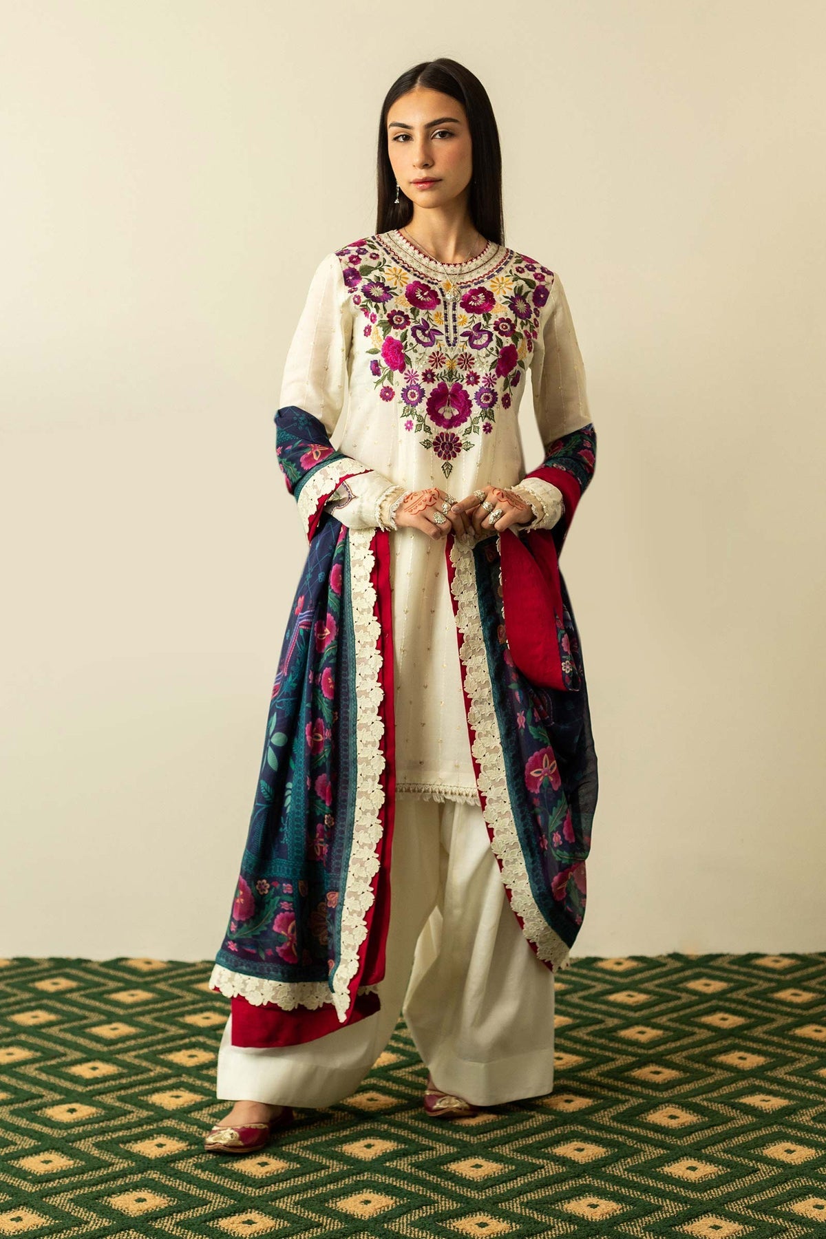Shop Now, D08 - Summer Lawn Vol 2 - Zara Shahjahan - Shahana Collection UK - Wedding and Bridal Party Dresses - Eid Edit 2023