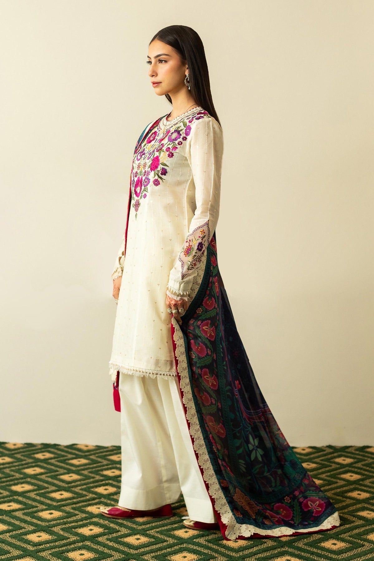 Shop Now, D08 - Summer Lawn Vol 2 - Zara Shahjahan - Shahana Collection UK - Wedding and Bridal Party Dresses - Eid Edit 2023