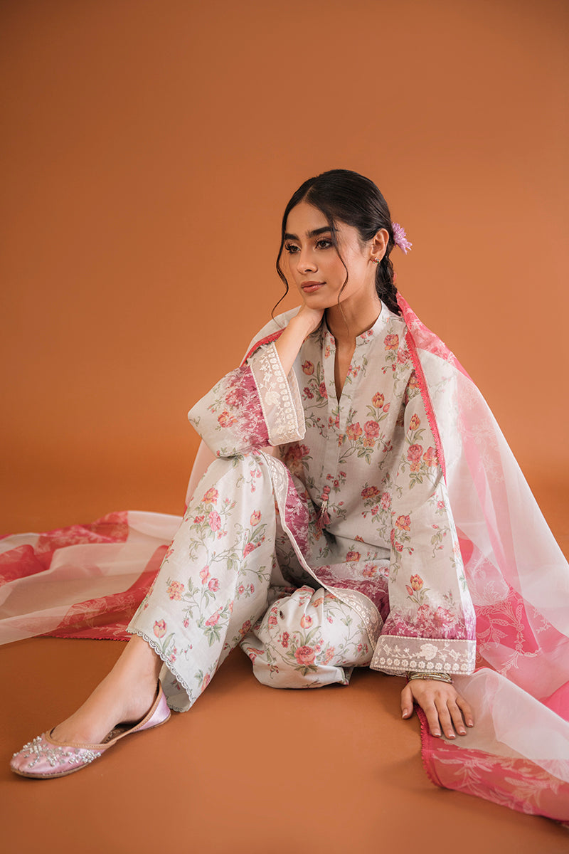 Buy Now - Paradise Glaze - Petals and Prints - Lawn Collection 2023 - Cross Stitch - Shahana Collection UK - Wedding and Bridal Party Dresses