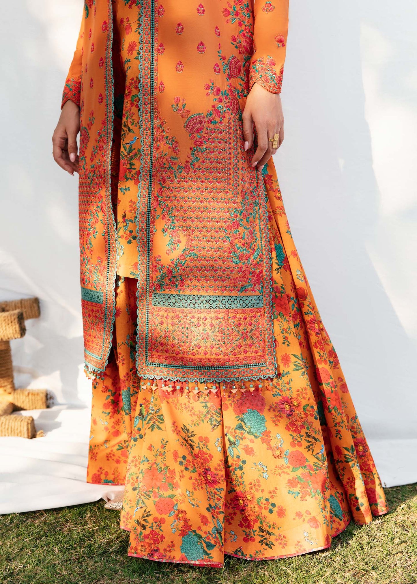 Buy Now, AFTAB - Masuam Lawn Collection'23 - Hussain Rehar - Pakistani Designer Clothes - Bridal and Party Dresses - Shahana Collection UK