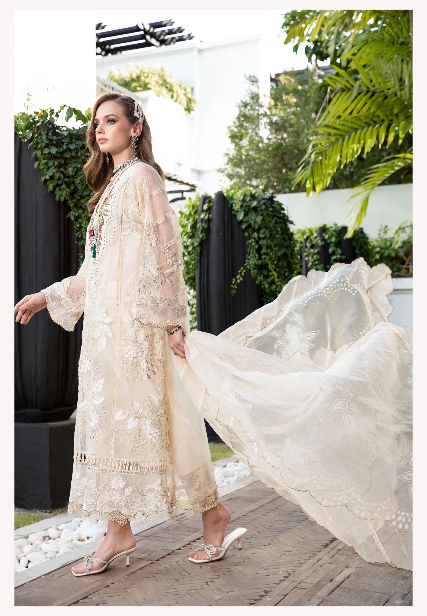 Celestial Light - Maria. B Luxury Lawn Eid 2023 - Pakistani Designer Lawn - Wedding bridal and party dresses - Shahana Collection UK - Maria B in UK