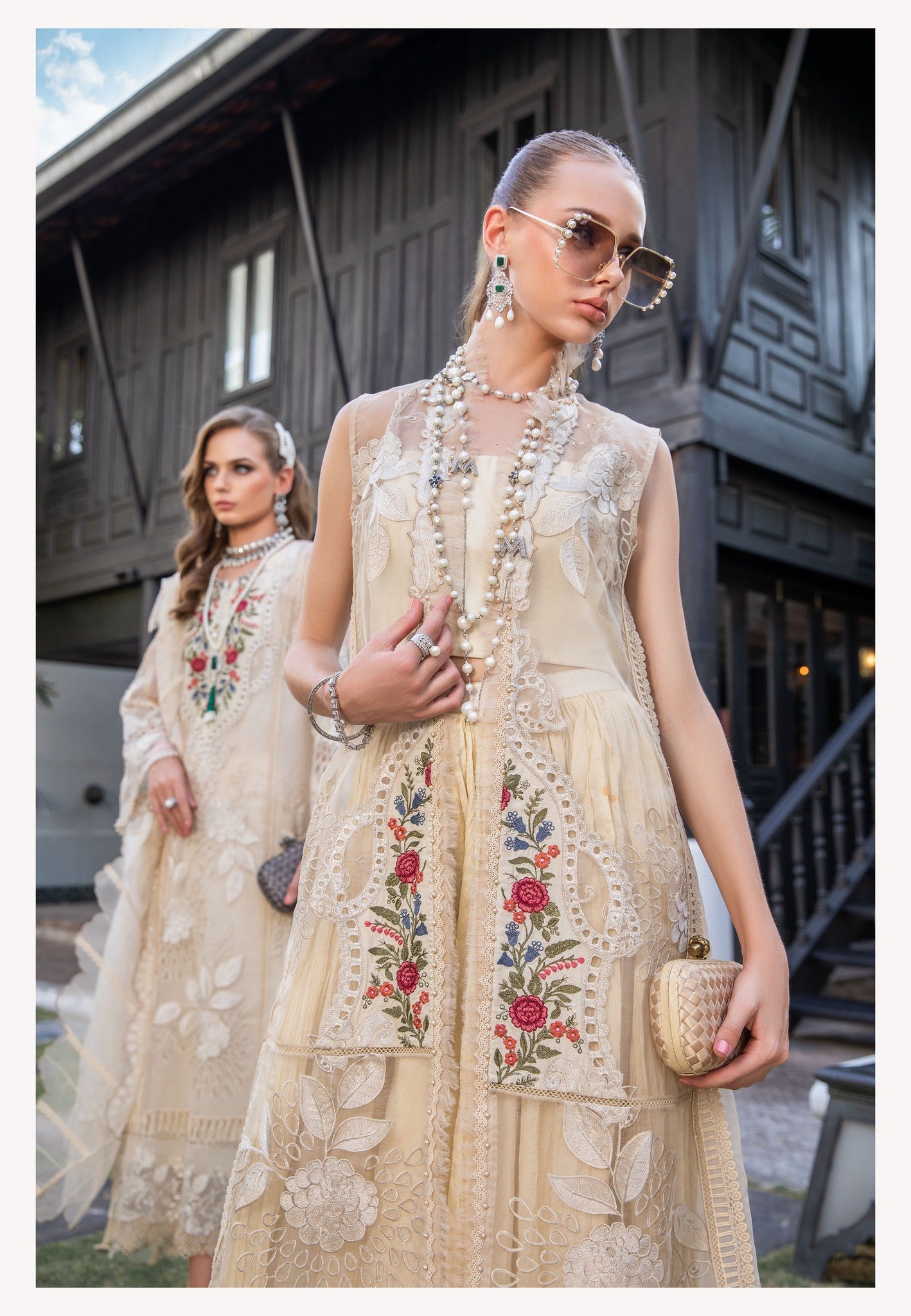 Celestial Light - Maria. B Luxury Lawn Eid 2023 - Pakistani Designer Lawn - Wedding bridal and party dresses - Shahana Collection UK - Maria B in UK