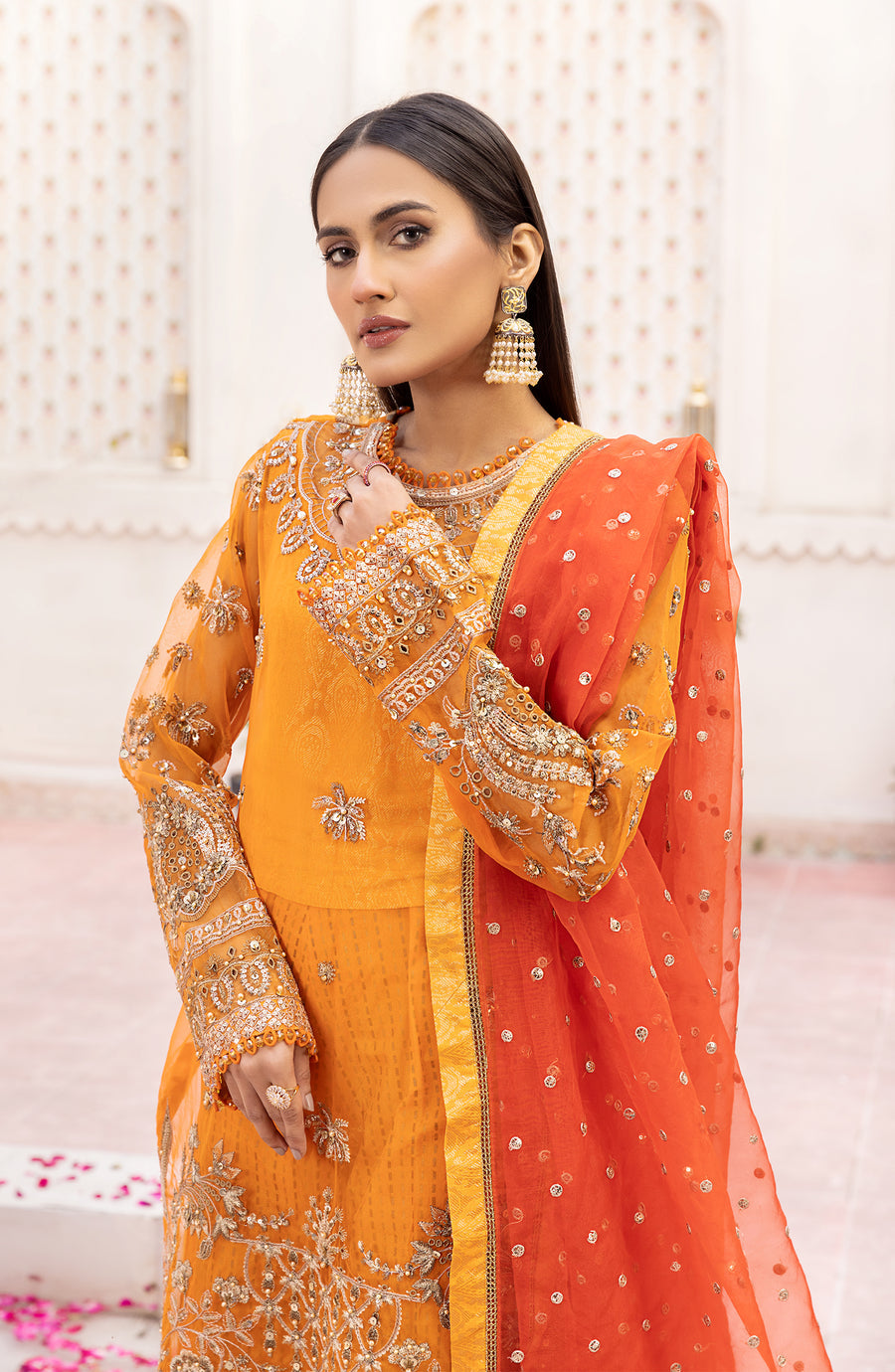 Utsav - MORANGE - Premium Chiffon Collection 2023 - Shahana Collection UK