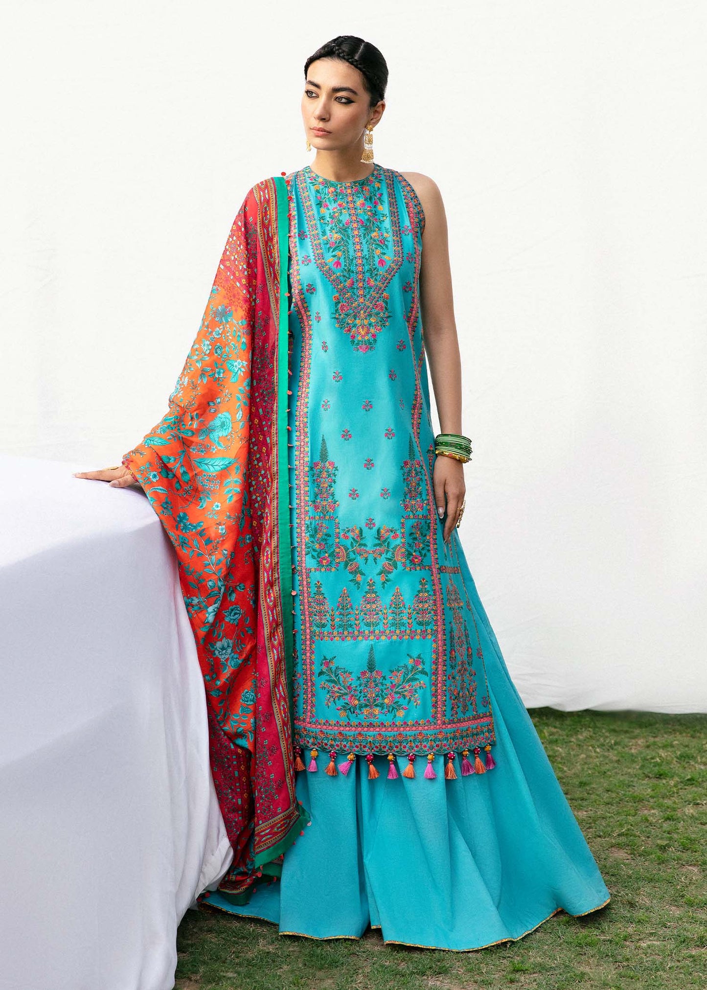 Buy Now, ZAIR - Masuam Lawn Collection'23 - Hussain Rehar - Pakistani Designer Clothes - Bridal and Party Dresses - Shahana Collection UK