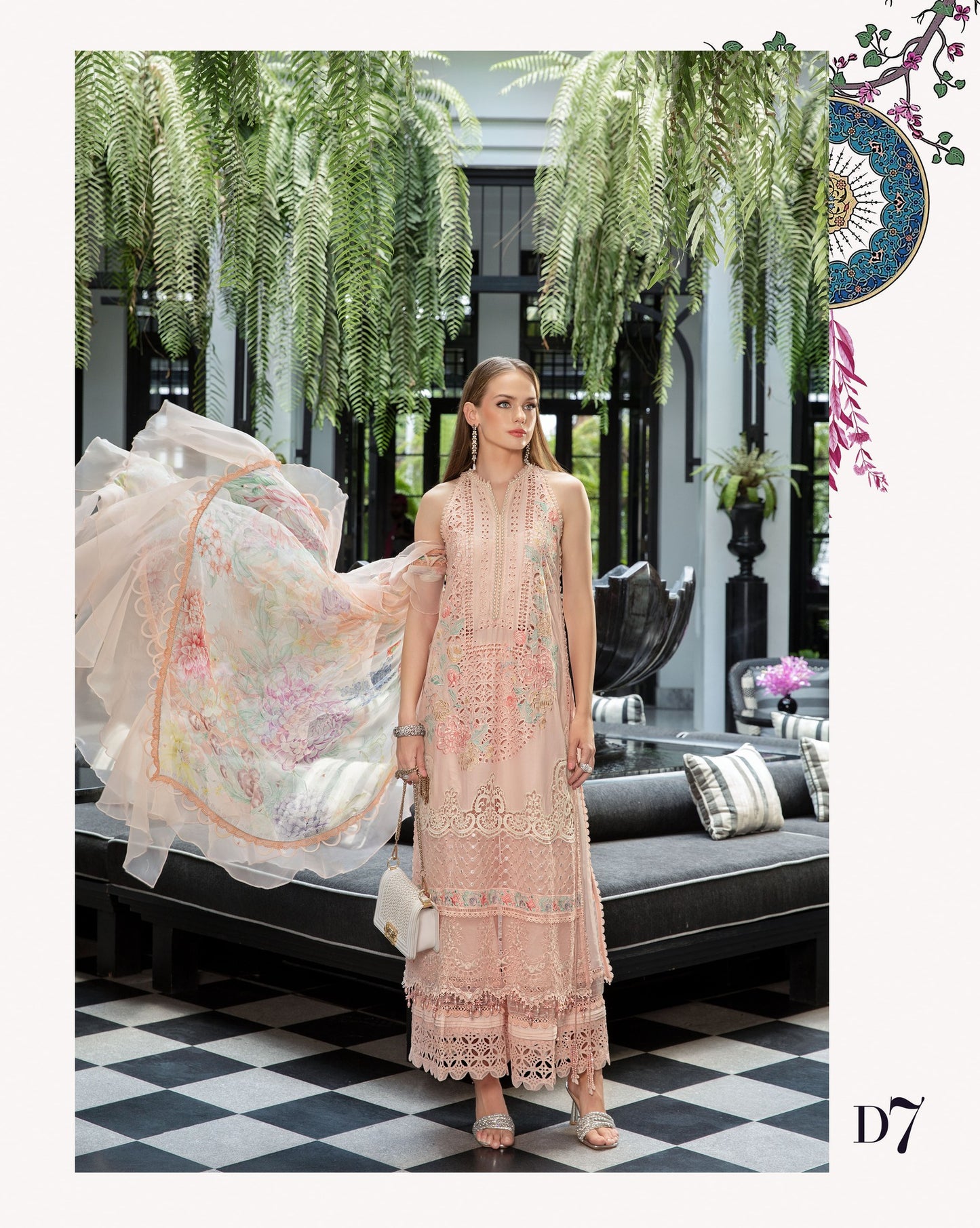 Mystic Blust - Maria. B Luxury Lawn Eid 2023 - Pakistani Designer Lawn - Wedding bridal and party dresses - Shahana Collection UK - Maria B in UK