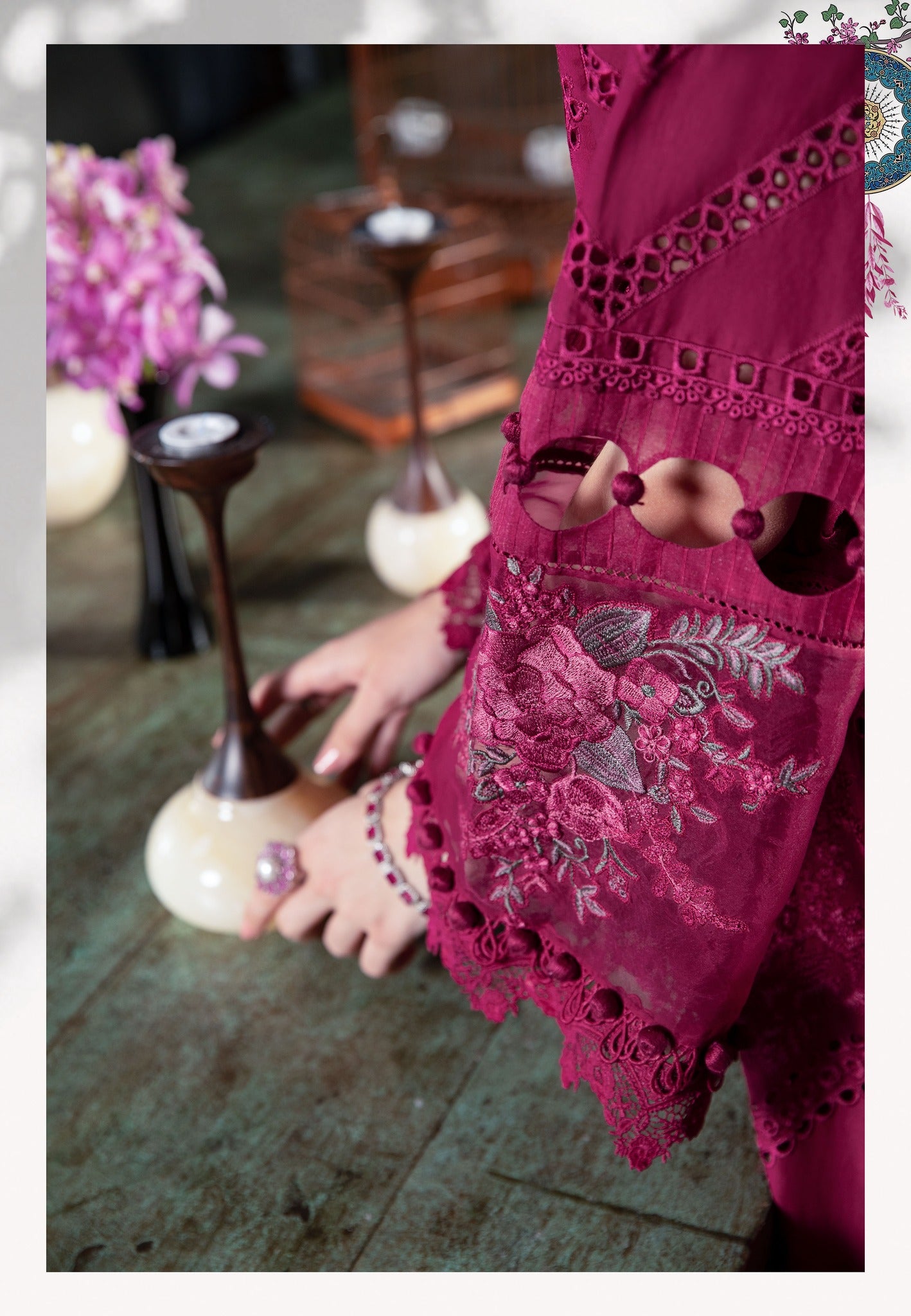Scenic Scarlet- Maria. B Luxury Lawn Eid 2023 - Pakistani Designer Lawn - Wedding bridal and party dresses - Shahana Collection UK - Maria B in UK