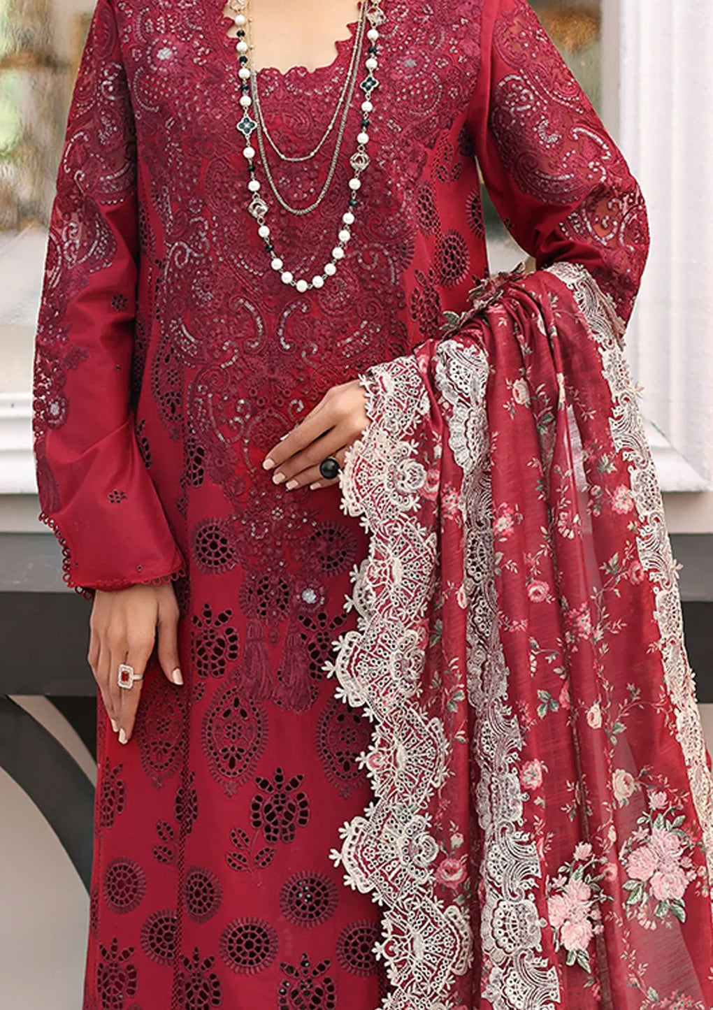 ELC- 02B - Prestige - Elaf Festive Chikankari 2023 - Shahana Collection UK - Eid 2023 - Elaf in UK