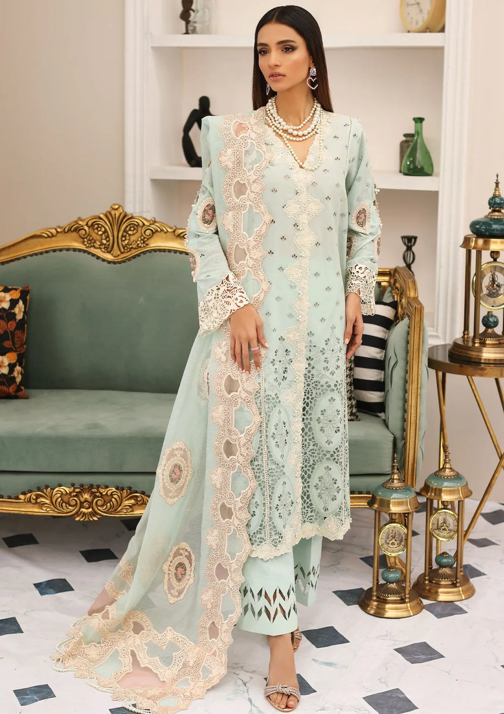 ELC- 03B - Day Dream - Elaf Festive Chikankari 2023 - Shahana Collection UK - Eid 2023 - Elaf in UK