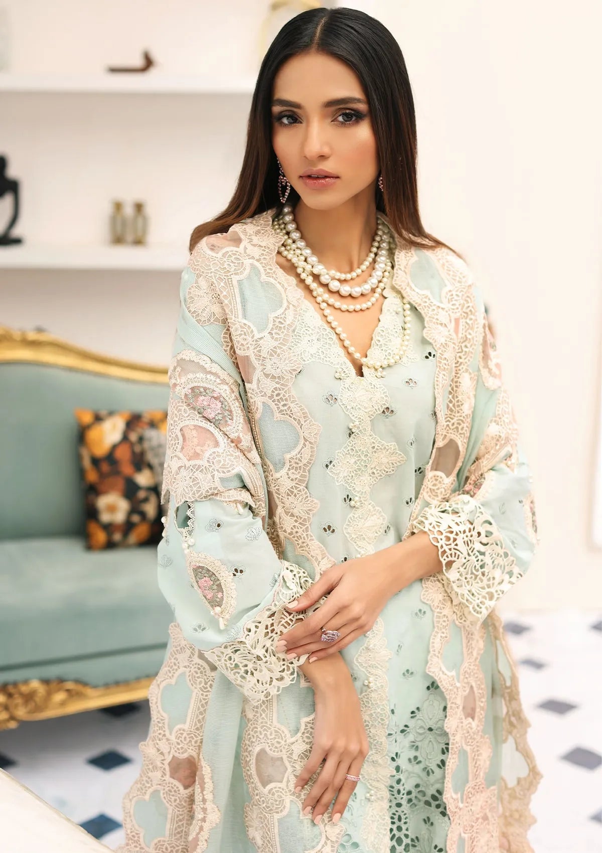 ELC- 03B - Day Dream - Elaf Festive Chikankari 2023 - Shahana Collection UK - Eid 2023 - Elaf in UK