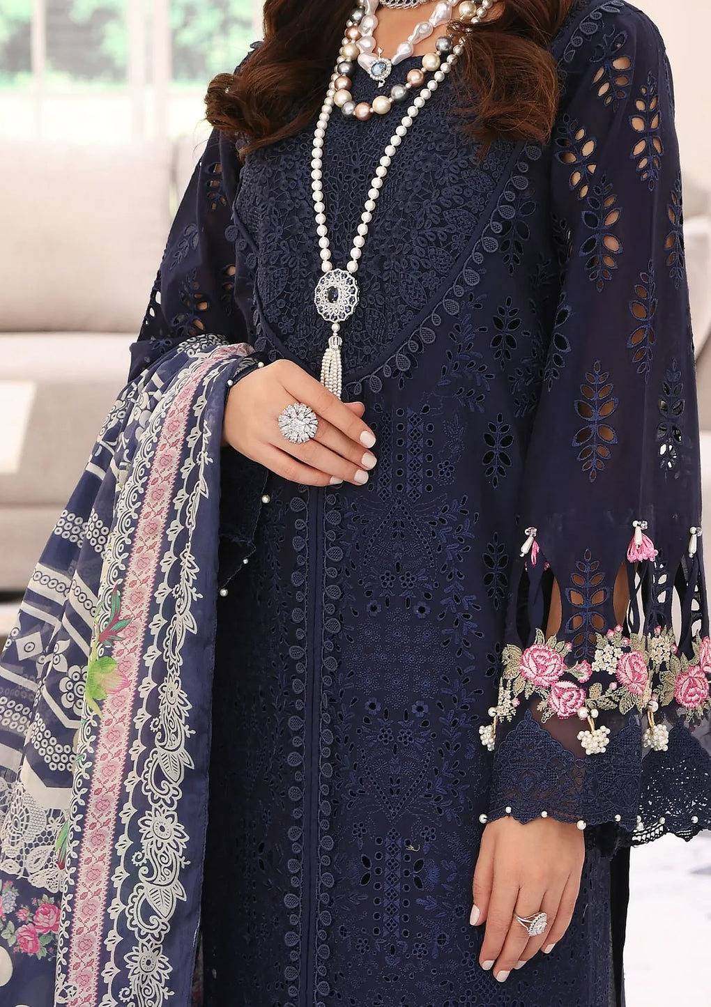 ELC- 064 -Mystique- Elaf Festive Chikankari 2023 - Shahana Collection UK - Eid 2023 - Elaf in UK