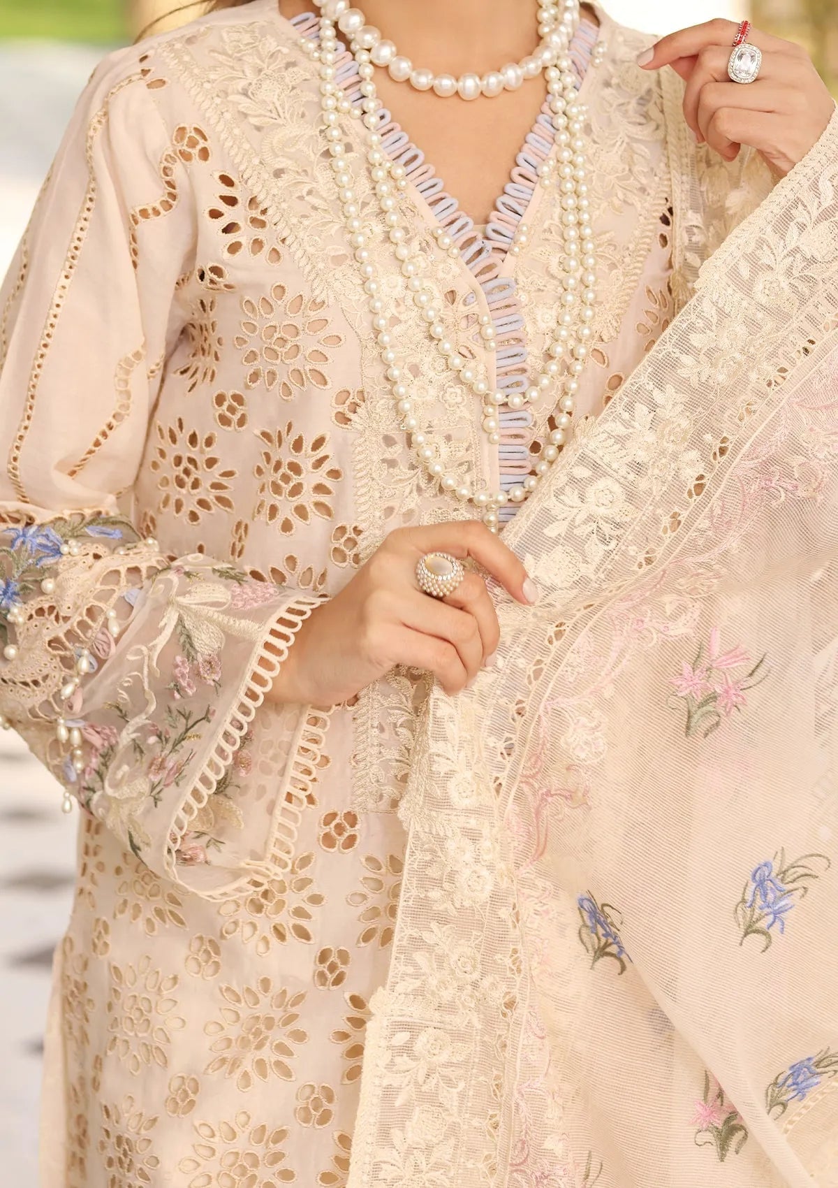 ELC- 07 - Harmony - Elaf Festive Chikankari 2023 - Shahana Collection UK - Eid 2023 - Elaf in UK