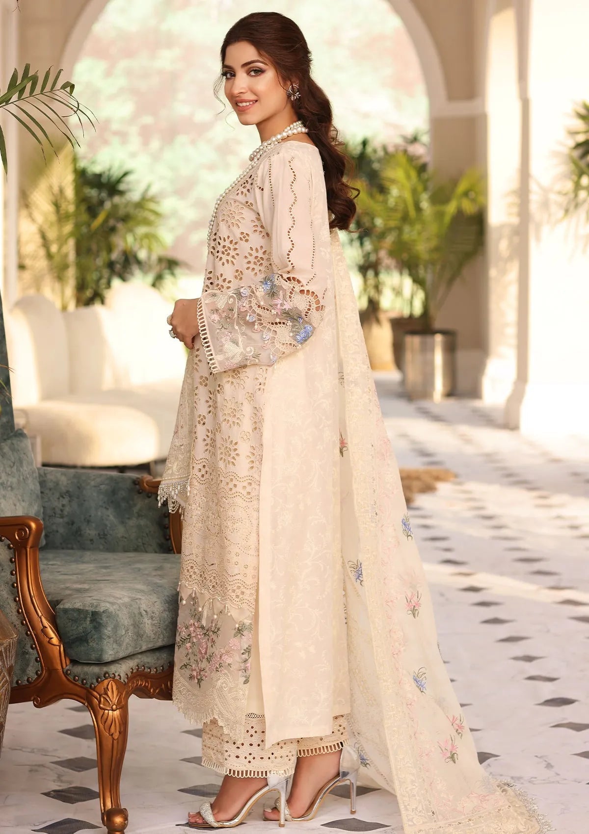 ELC- 07 - Harmony - Elaf Festive Chikankari 2023 - Shahana Collection UK - Eid 2023 - Elaf in UK