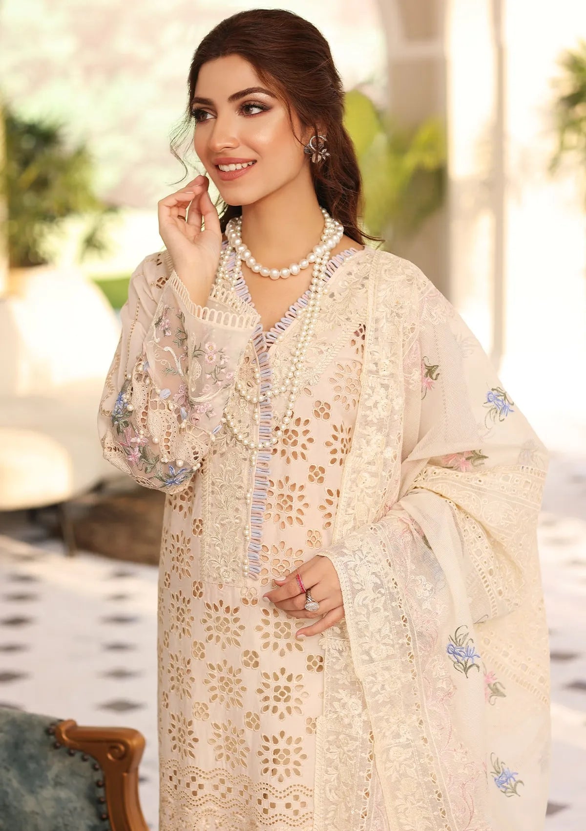 ELC- 07 - Harmony - Elaf Festive Chikankari 2023 - Shahana Collection UK - Eid 2023 - Elaf in UK