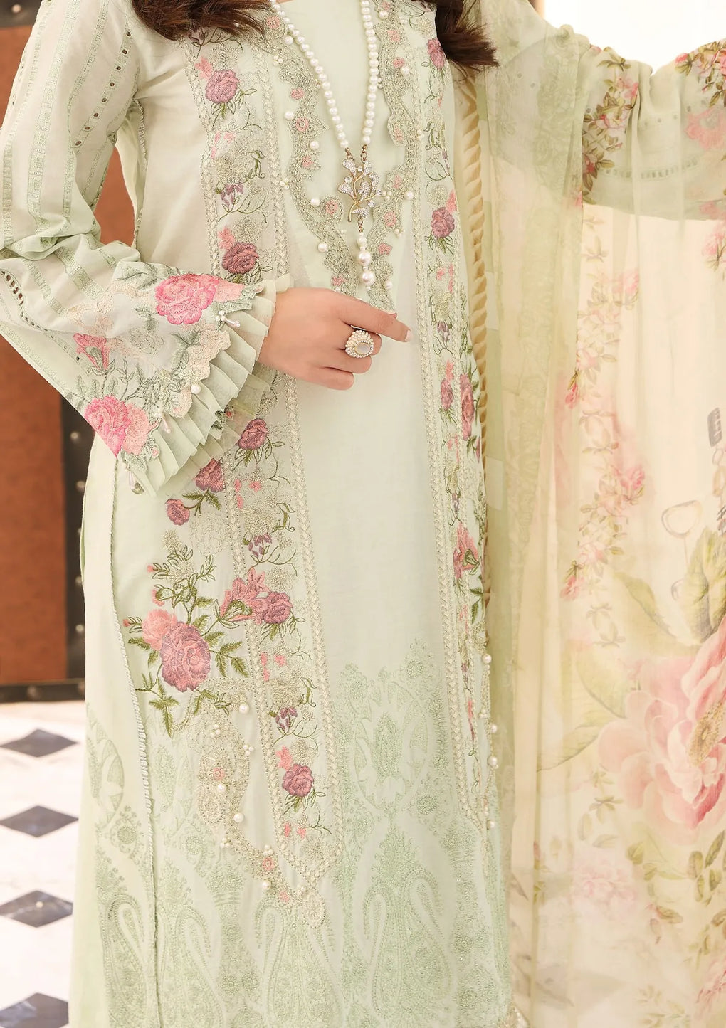 ELC-09 - Hope- Elaf Festive Chikankari 2023 - Shahana Collection UK - Eid 2023 - Elaf in UK