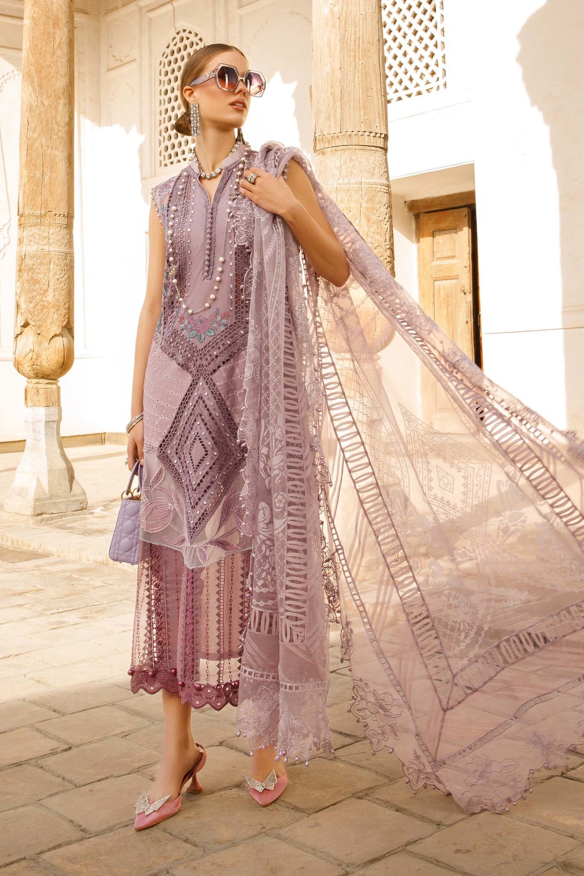 D-2301-A - Luxury Eid Lawn'23 - Maria. B