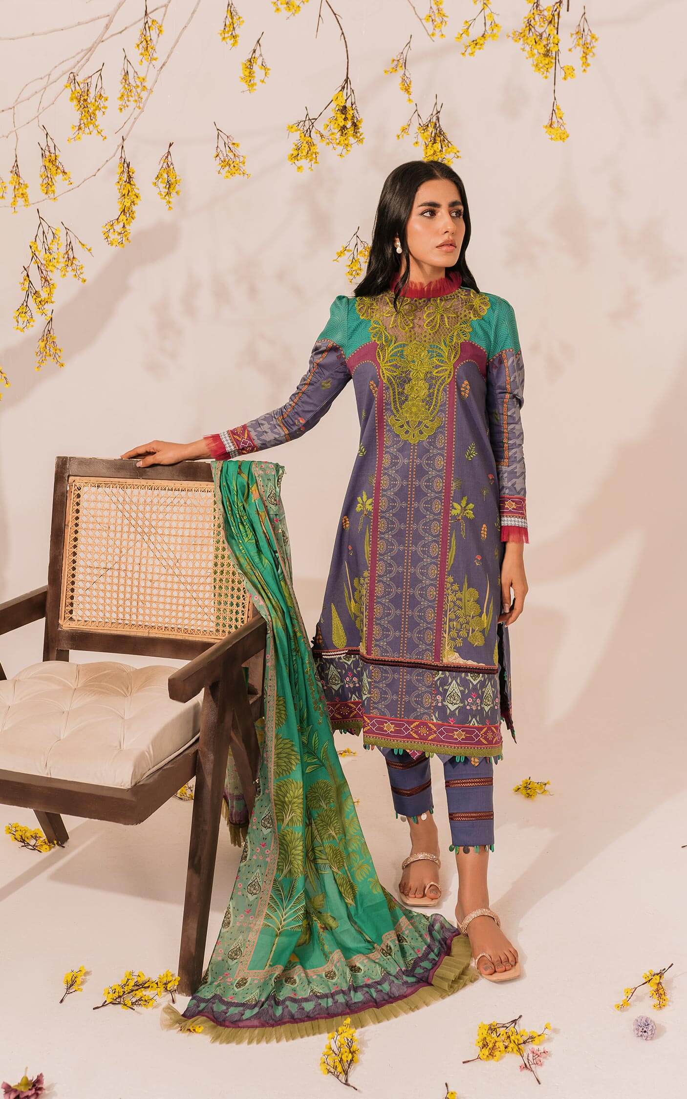 MKL - 16 - Meraki Summer Vol 1 - Asifa n Nabeel Lawn Collection 2023 - Shahana Collection UK - Asifa n Nabeel in UK - Eid Edit 2023