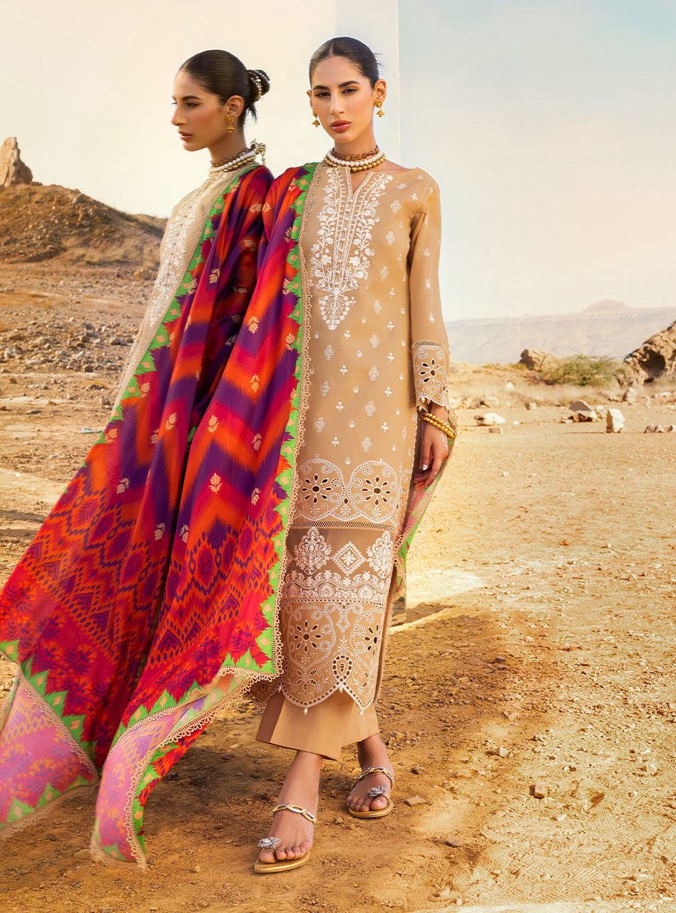 Deedag - 2A - Chikankari Lawn Collection'23 - Zainab Chottani - Shahana Collection UK - Zainab Chottani in UK - Eid 2023