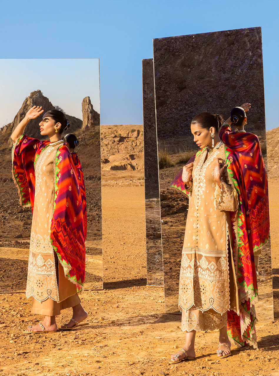 Deedag - 2A - Chikankari Lawn Collection'23 - Zainab Chottani - Shahana Collection UK - Zainab Chottani in UK - Eid 2023