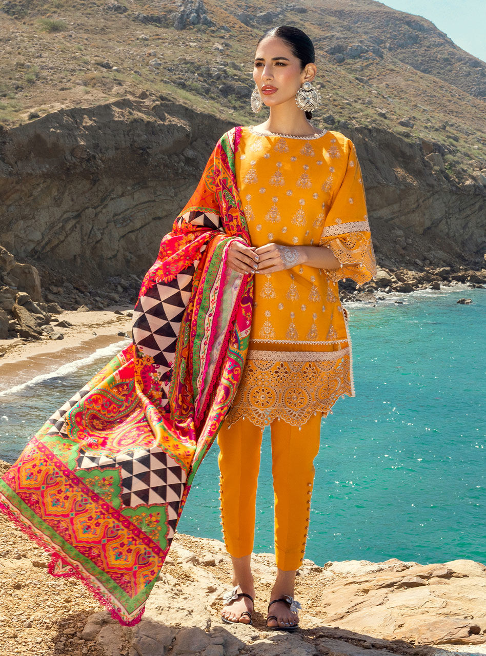 Gunjal - 3a - Chikankari Lawn Collection'23 - Zainab Chottani - Shahana Collection UK - Zainab Chottani in UK - Eid 2023