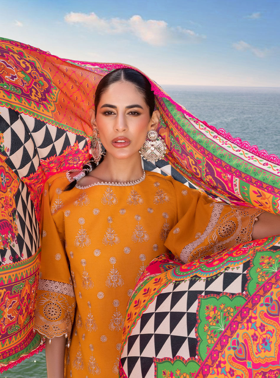 Gunjal - 3a - Chikankari Lawn Collection'23 - Zainab Chottani - Shahana Collection UK - Zainab Chottani in UK - Eid 2023