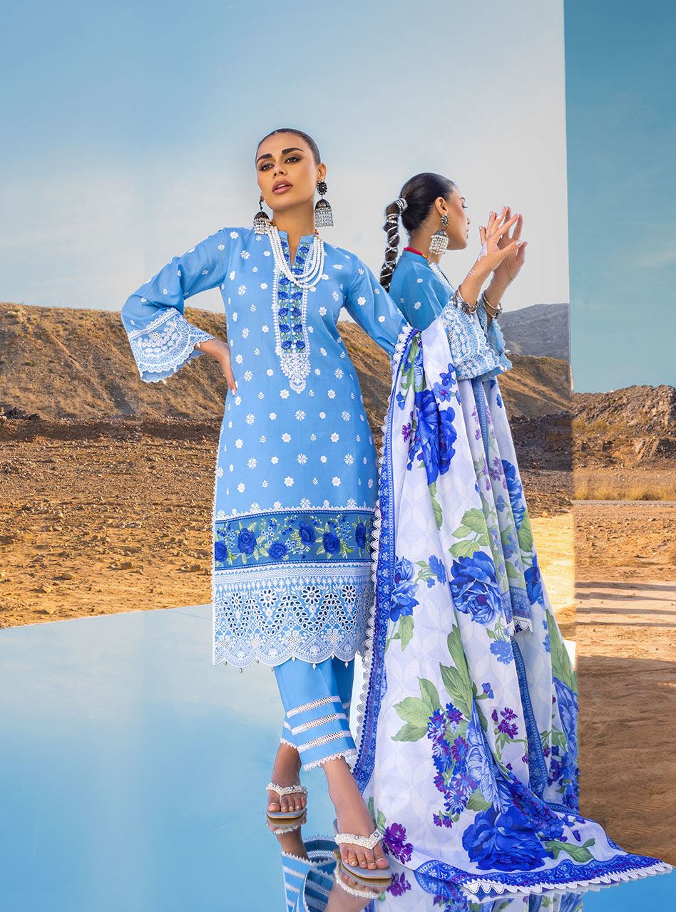Durnaz - 4a - Chikankari Lawn Collection'23 - Zainab Chottani - Shahana Collection UK - Zainab Chottani in UK - Eid 2023