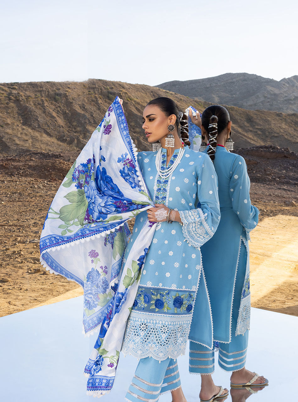 Durnaz - 4a - Chikankari Lawn Collection'23 - Zainab Chottani - Shahana Collection UK - Zainab Chottani in UK - Eid 2023